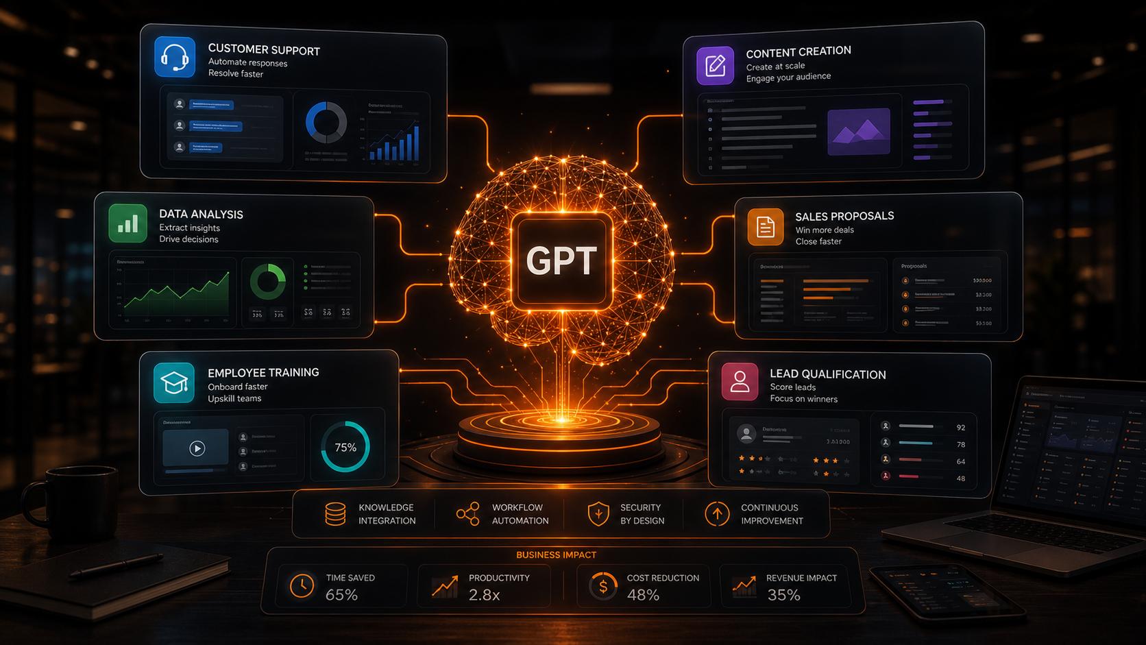 ChatGPT for business premium report visual for Ashflow Intelligence