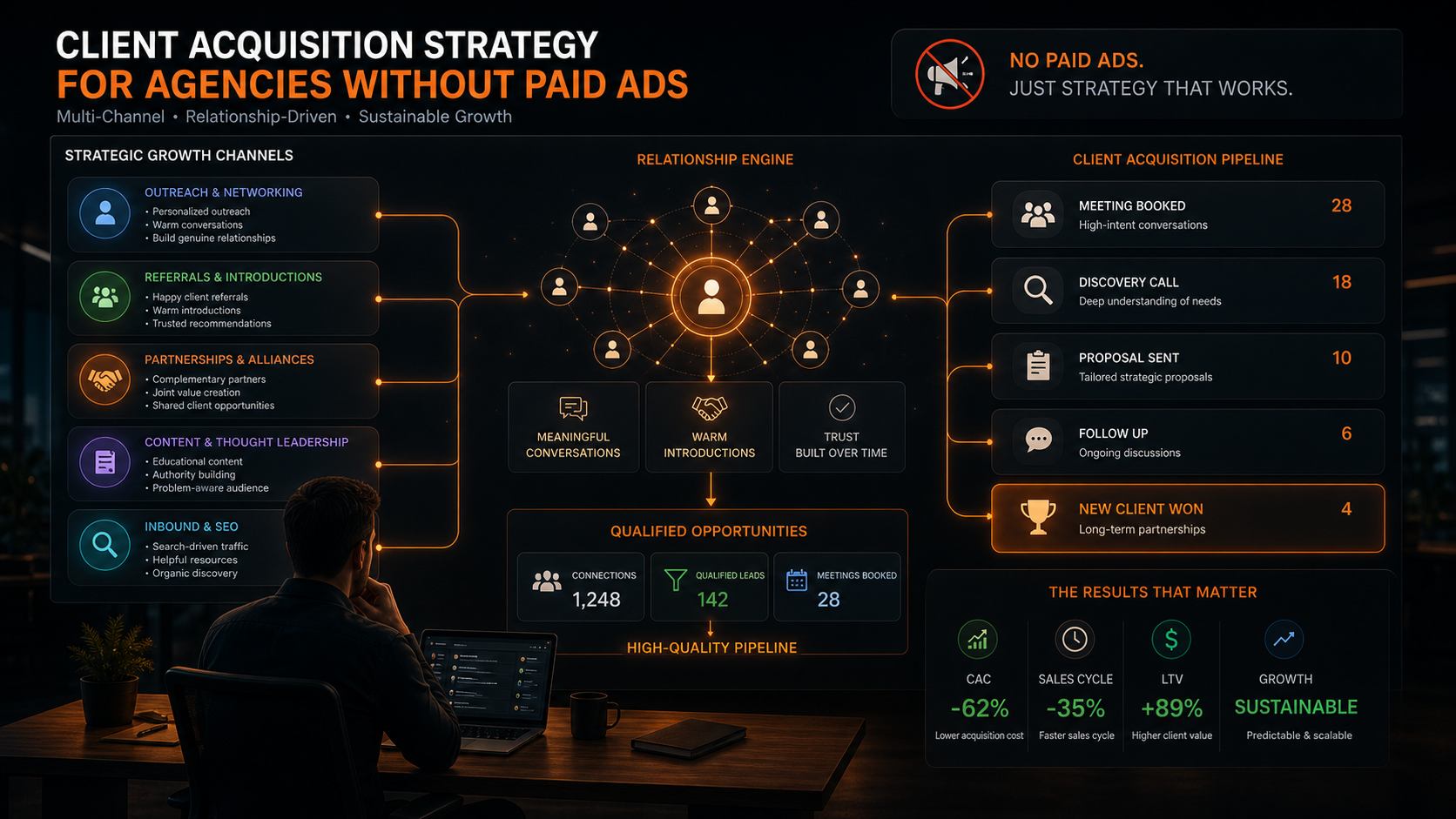 agency client acquisition premium pipeline visual for Ashflow Intelligence